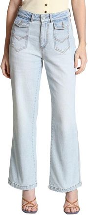 Avec Les Filles High Rise Patch Pkt Flare Jean