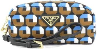 Prada Vintage Clutches, unisex, Blue, ONE SIZE, Pre-owned Fabric Clutch