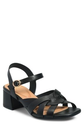 S&ouml;fft Lindsey Ankle Strap Sandal in Black at Nordstrom, Size 6.5