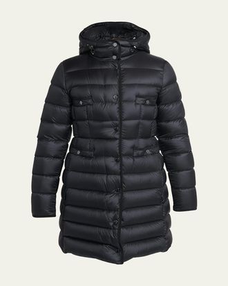 Moncler Hirma Hooded Long Down Jacket