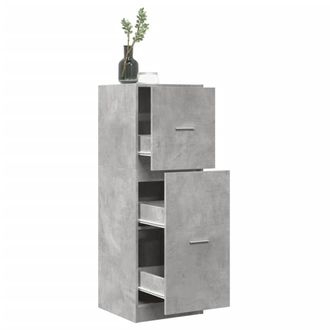 Berkfield Home Apothecary Cabinet Concrete Grey 40x41x118 cm Engineered Wood | Size: 40 x 41 x 118 cm