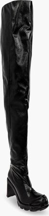 Diesel Maxi Stivali D-HAMMER in Pelle Vegan con Monogram in Rilievo 10cm Diesel