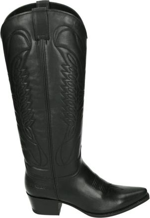 Sendra Western Zwarte Leren Laars - Dames - Cowboylaarzen - Zwart - 41 EU - Leer - Schoenen