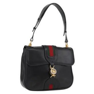 Gucci Sherry Line Shoulder Bag Leather Multicolour Leather Handbag (Pre-Owned)