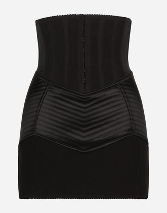 Dolce & Gabbana Short Skirt With Corset Belt Detail - Woman Skirts Multi-colored 38