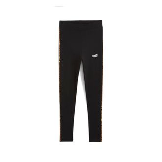 Puma Leggings PUMA ESS GRAPHIC ANIMAL LEGGINGS, Damen, Gr. XL, N-Gr, schwarz (puma schwarz), Jersey, Obermaterial: 100% Baumwolle, schmal normal, Hosen Leg