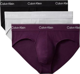 Calvin Klein Icon Cotton Stretch 3-Pack Hip Brief - Underwear - Hombre - Multicolor - XL