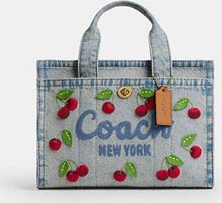 Coach Cargo Tote Bag 26 With Cherry Embroidery