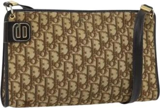 Dior Pre-owned Vintage Trotter Canvas Shoulder Bag - Dames - Vintage Schoudertas - Beige - ONE Size - Vintage