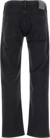 Incotex Mens Black Stretch Denim Jeans Nero Exterior: Cotton Elastane