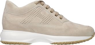Hogan Interactivo Mujers Zapatillas de Ante en Beige