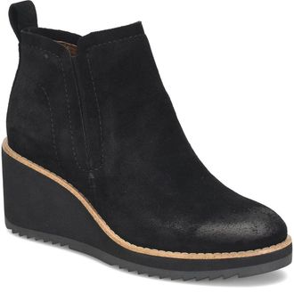 S&ouml;fft Emeree SF0049021 Boots WomensB Black Suede Wedge Ankle Chelsea Hawk2845