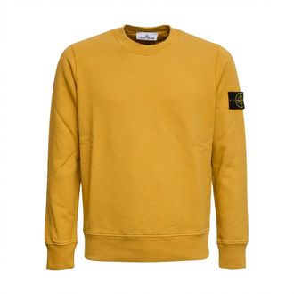 Stone Island Sweatshirts, male, Yellow, Size: S Crew-neck Sweatshirt