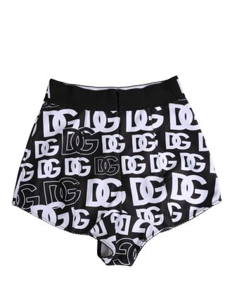 Dolce & Gabbana Womens Black White Dg Logo Waistband Girdle Underwear And Elastane Polyester Clothing