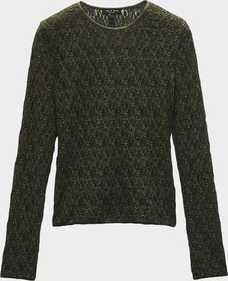 Rag & Bone Ellie Lace Long-Sleeve Top