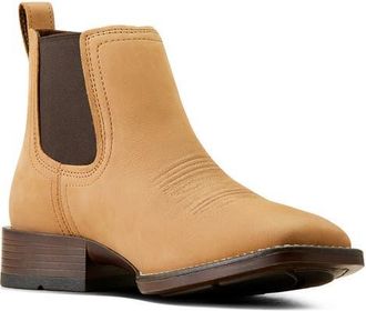 Ariat Booker Ultra Square Toe Western Chelsea Boot in Almond Brown at Nordstrom, Size 11.5