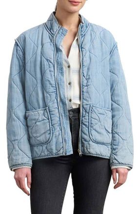 Hatley Quilted Chambray Jacket in Washed Blue at Nordstrom, Size X-Large