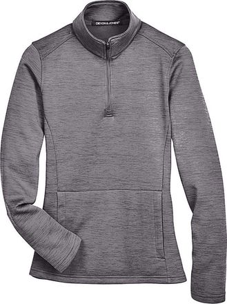 Devon & Jones Womens Newbury Mlange Fleece Quarter-Zip Pullover