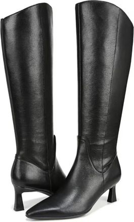 Naturalizer Womens Naturalizer Deesha Boots Black Leather Snip Toe Knee High HAWK2456