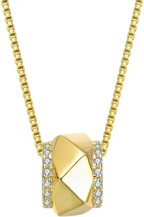 Genevive 14K Plated Geometric Necklace