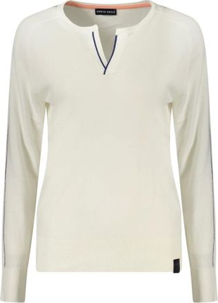 North Sails Truien & Vesten, Dames, Wit, XS, Polyester, Poloshirt met lange mouwen