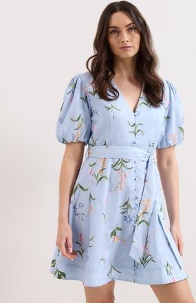 Phase Eight Velma Floral Mini Dress in Blue at Nordstrom, Size 12