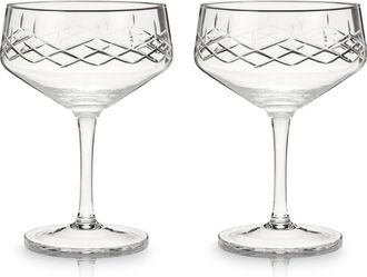 Viski Admiral Crystal Coupe Glasses Set of 2 in Clear at Nordstrom