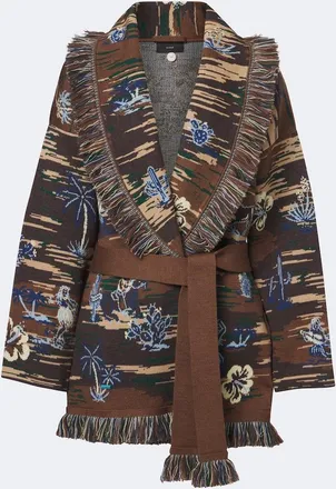 Alanui Cardigan Texhawaii Rountrip in misto lana