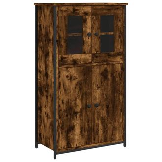 Berkfield Home Highboard Smoked Oak 62x32x106.5 cm Engineered Wood in Brown