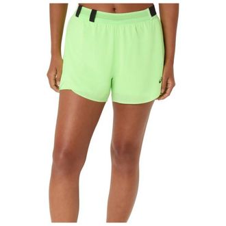 Asics Metarun Split Shorts Laufshorts f&uuml;r Damen | braun/gr&uuml;n