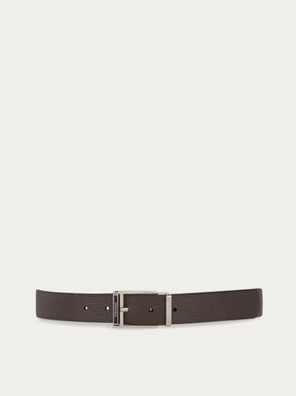 Ferragamo Men Reversible and adjustable belt Grey