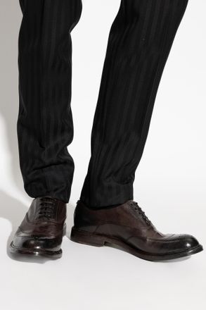 Dolce & Gabbana Leather Shoes With A vintage Effect, Mens, Brown