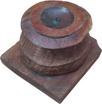 Wanderlust Deco Wanderlust Deco - Candelabro De Madera Marr&oacute;n 26x26x23hcm