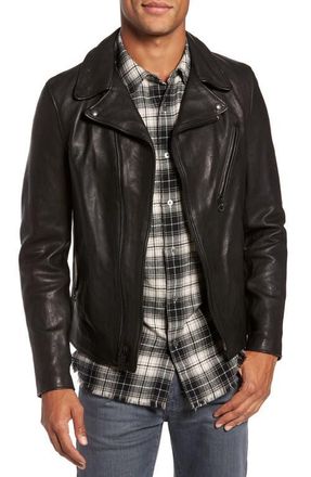 Schott NYC Leather Moto Jacket in Black at Nordstrom, Size Xx-Large