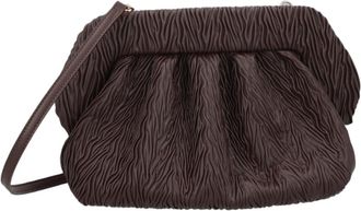 Themoir&egrave; Neutral Ruched Wavy Pattern Handbag