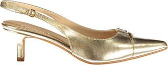 Twinset Gold Leather Womens Womens Sandal