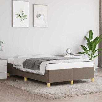 vidaXL Giroletto senza Materasso Tortora 120x190 cm Tessuto Vidaxl