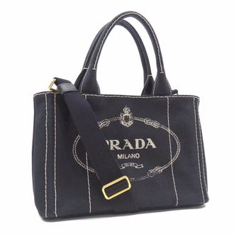 Prada Black Nero Canvas Tote Bag (Pre-Owned)