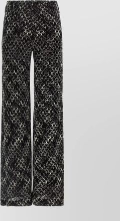 Missoni wide leg lace trousers with button detail