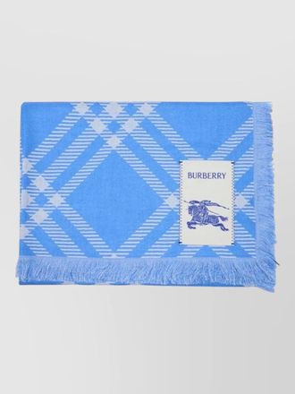 Burberry mu bias tri bar scarf wool check