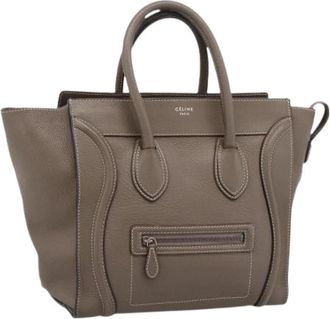 Celine Pre-owned Vintage Tote Bag - Dames - Vintage Shopper - Grijs - ONE Size - Leer - Vintage