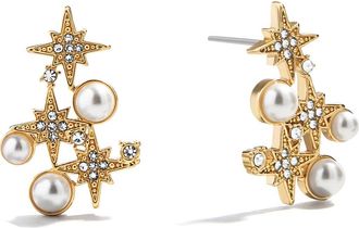 BaubleBar Nora Faux Pearl Drop Earrings in Clear at Nordstrom