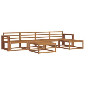 vidaXL Conjunto De Sof&aacute;s De Exterior 6 Pcs Natural Vidaxl