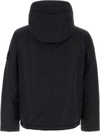 Stone Island Mens Black Polyester Blend Padded Jacket Giubbini
