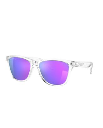 Oakley Unisex - Frogskins Sunglasses In Polished Clear Prizm Violet