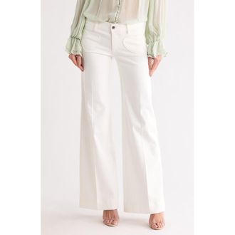Alice & Olivia Slay Heart Pocket Wide Leg Jeans in Vanilla at Nordstrom Rack, Size 26