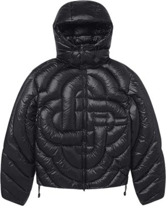 Casablanca Monogram Gewatteerde Nylon Puffer Jacket - Heren - Gewatteerde jassen - Zwart - L - Nylon - Jassen