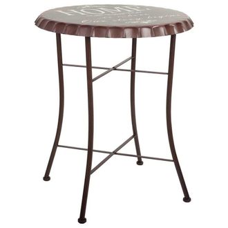 Wanderlust Deco Wanderlust Deco - Mesa Redonda De Metal Negra D60x71h Cm