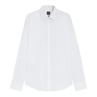 HUGO BOSS Heren, Overhemden, Wit, Maat: L Katoen