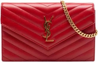 Saint Laurent Pre-owned Cross Body Bags, female, Red, Size: ONE SIZE Pre-owned Crossbody Bag